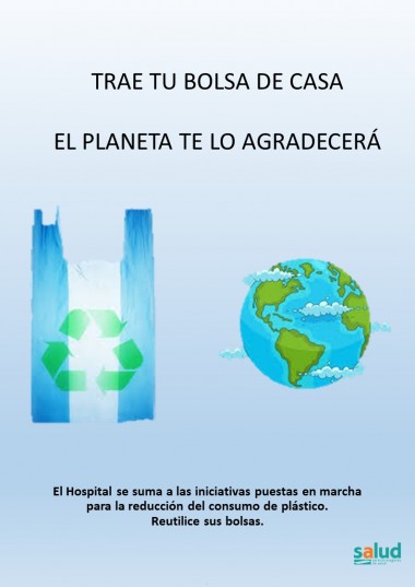 Campaña de reducción de bolsas de plástico en Farmacia y Urgencias del HUMS.